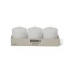3 x 3 White Pillar Candles 3pk by Hudson 43