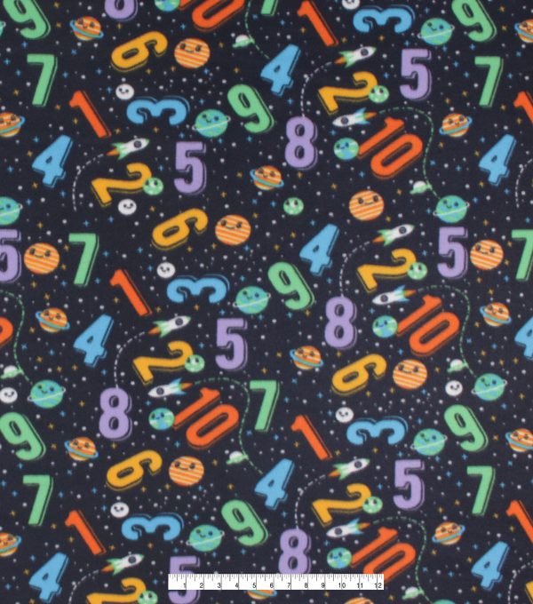 Numbers Blizzard Fleece Fabric - Image 3