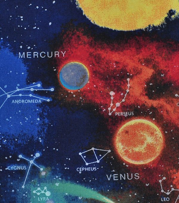 Novelty Cotton Fabric Space - Image 2