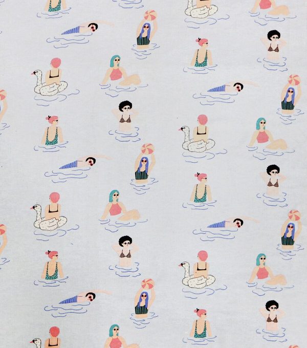 Super Snuggle Girls Swimming Flannel Fabric