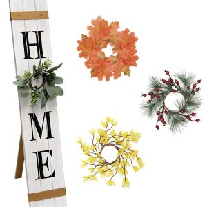 All The Rages Wooden Home Porch Sign with Interchangable Wreaths