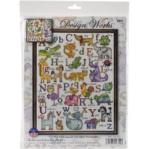 Design Works 12 x 16 ABC Animals Counted Cross Stitch Kit