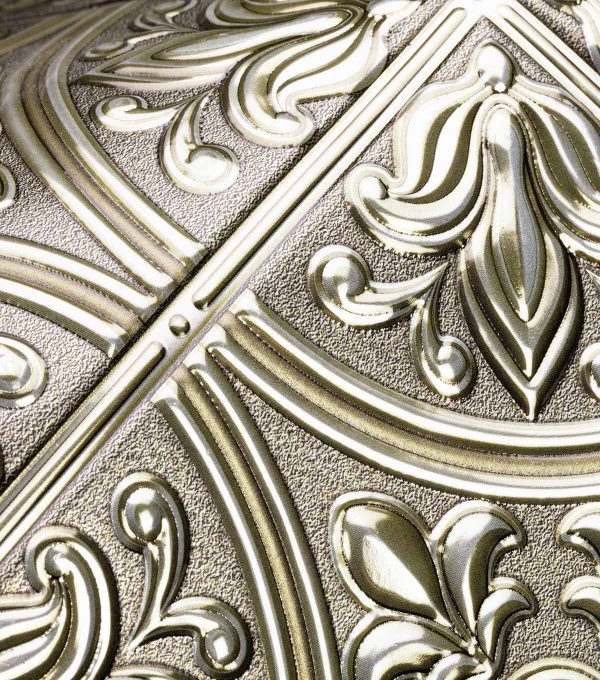 Gold Tin Peel   Stick Tile Backsplash - Image 4