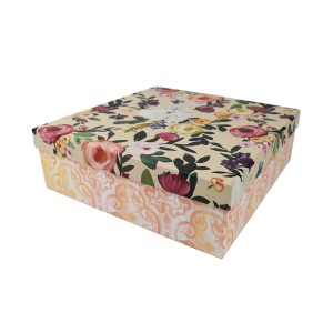 10 Peach Floral Square Box by Hudson 43
