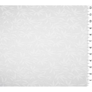 Leaves on White Cotton Fabric by Quilter s Showcase