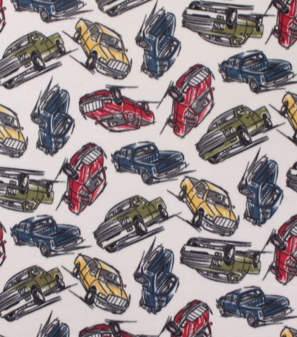Classic Truck Blizzard Fleece Fabric - Image 2