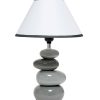 All The Rages 15 Ceramic Stacking Stones Lamp With White Fabric Shade