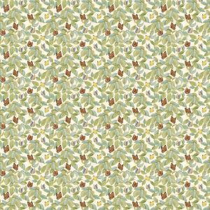 Susan Winget Camellias and Orange Butterflies Premium Cotton Fabric