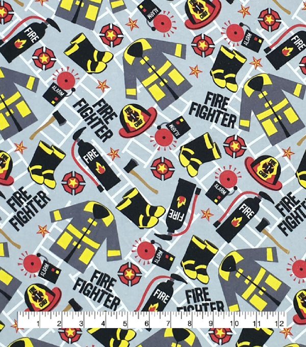 Firefighter Super Snuggle Flannel Fabric - Image 2