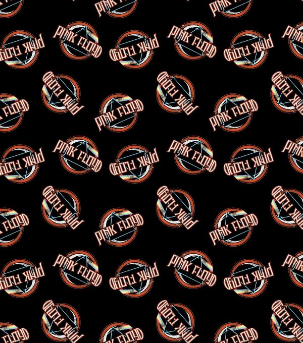Pink Floyd Black Tossed Cotton Fabric - Image 2