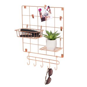 Honey Can Do 8pc Wire Wall Grid Copper - 1