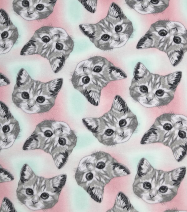 Kitten Faces Anti Pill Fleece Fabric - Image 2