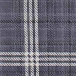 Gray Sweater Plaid Anti Pill Fleece Fabric