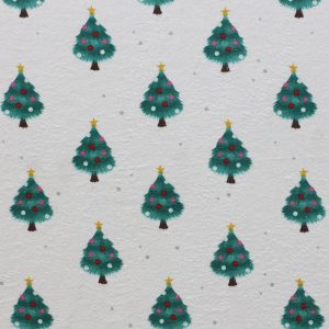 Trees   Dots on White Super Snuggle Christmas Flannel Fabric