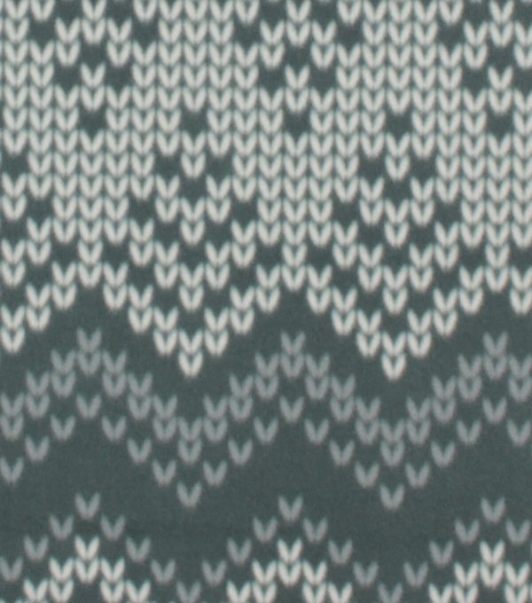 Green   White Knit Blizzard Fleece Fabric