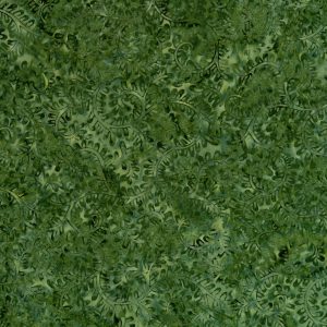 Olive Green Swirls Batik Cotton Fabric