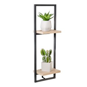 Honey Can Do 2 Tier Vertical Floating Wall Shelf