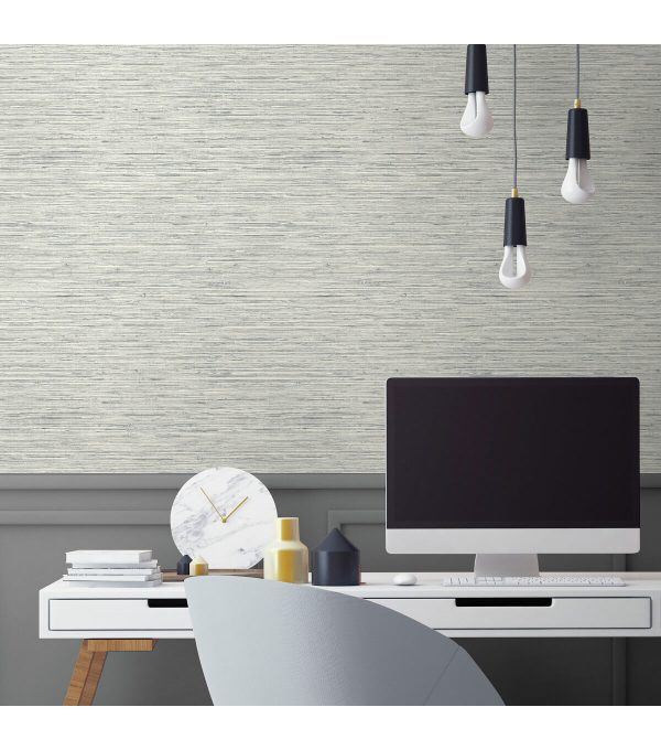 York Wallcoverings Wallpaper Grey Grasscloth - Image 4