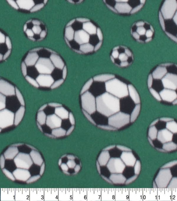 Soccer Blizzard Fleece Fabric - Image 3