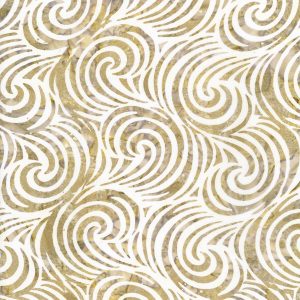 Brown Swirls Batik Cotton Fabric