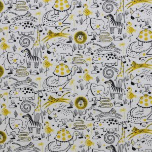 Black and White Packed Jungle Super Snuggle Flannel Fabric