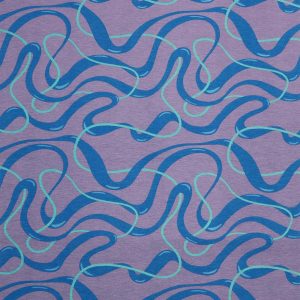 Blue Overlap Swirls Super Snuggle Flannel Fabric