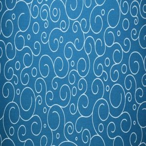 White Swirls on Teal Quilt Cotton Fabric by Quilter s Showcase