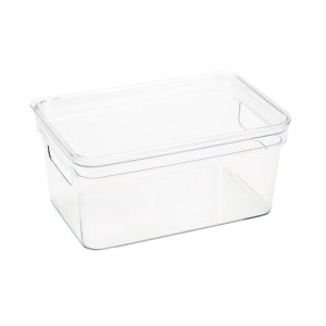 Simplify 10 x 4 Clear Lidded Storage Bin With Handles