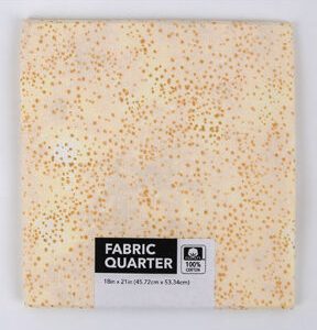 18 x 20 on Cream Metallic Cotton Fabric Quarter 1pc by Keepsake Calico