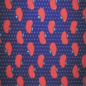 Red Apples on Navy Quilt Cotton Fabric by Quilter s Showcase