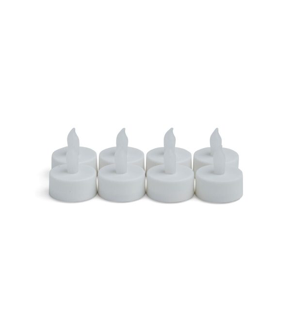 Flameless White LED Tealight Candles 8pk - Image 3