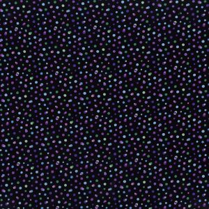 Hi Fashion Dots on Black Premium Cotton Fabric