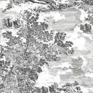 Surface Style 20.5  x 18  Charcoal Serene Scenes Peel   Stick Wallpaper