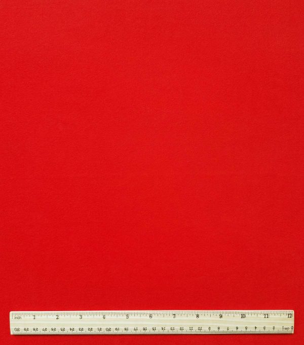Heathered Red Solid Luxe Flannel Fabric - Image 2