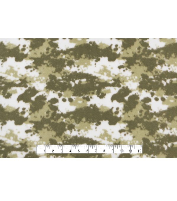 Green Camouflage Anti Pill Fleece Fabric - Image 4