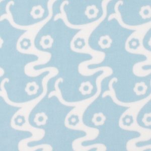 Blue Kids Floral Waves Anti Pill Plush Fleece Fabric