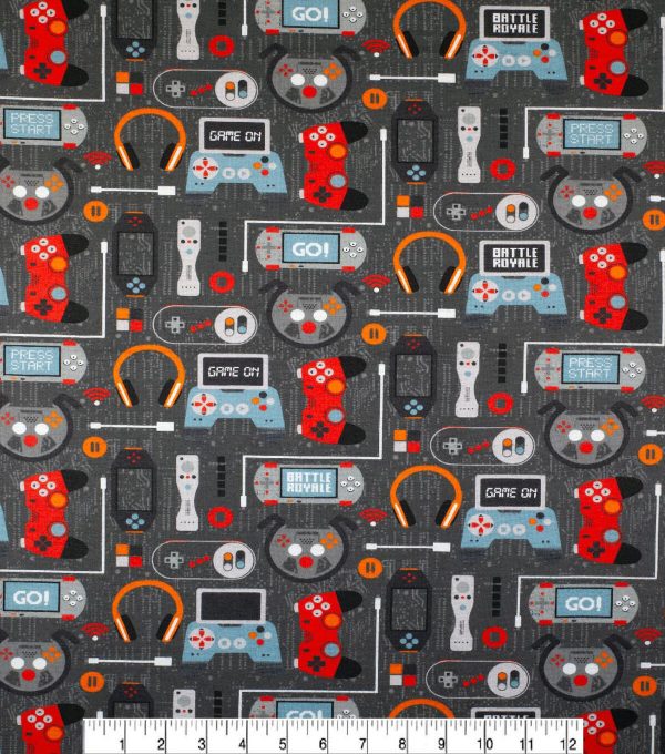 Game On Super Snuggle Flannel Fabric - Image 2