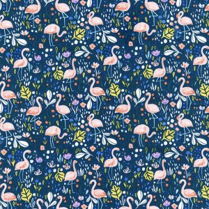 Hi Fashion Summer Lovin Flamingo Fling Premium Cotton Fabric