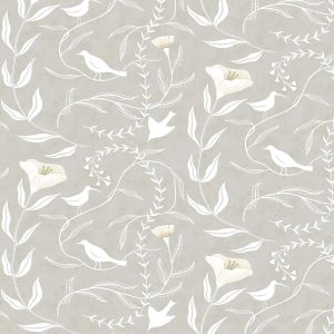 Elana Gabrielle 20.5  x 18  Flax Birdsong Peel   Stick Wallpaper