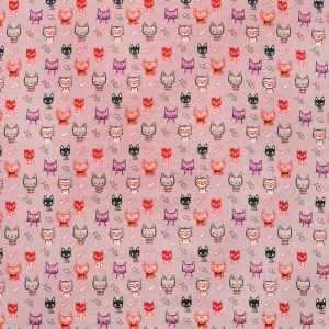 Doodle Cats And Fish Super Snuggle Flannel Fabric