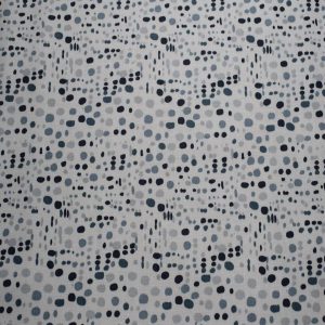 Navy Funky Dots on White Quilt Cotton Fabric by Quilter s Showcase