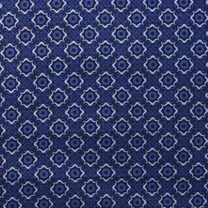18 x 21 Blue Geometric Cotton Fabric Quarter 1pc by Keepsake Calico