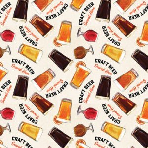 Springs Creative Craft Beer Novelty Print Cotton Fabric