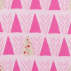 Pink Christmas Cookie Tree Blizzard Fleece Fabric