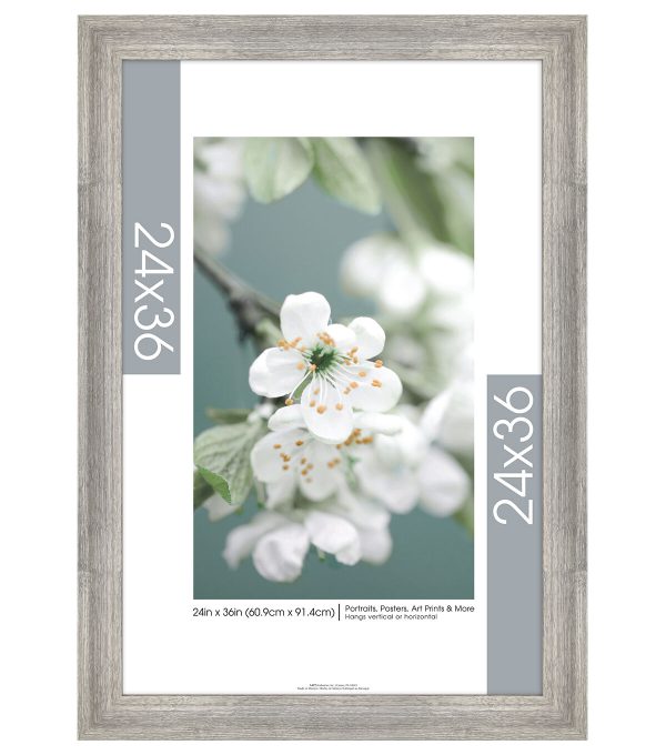 24 36 Poster Frame Rustic Gray