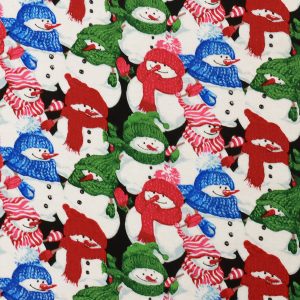 Packed Snowmen Super Snuggle Christmas Flannel Fabric