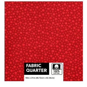 18 x 21 Red Tonal Dots Cotton Fabric Quarter 1pc by Keepsake Calico