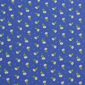 Daisies on Blue Super Snuggle Flannel Fabric
