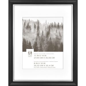 11 x 14 Matted to 8 x 10 Black   Pewter Wall Frame by Place   Time