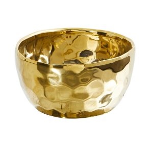 Nearly Natural 7 Designer Gold Bowl